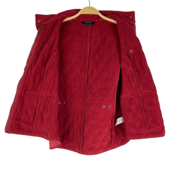Talbots Quilted Chore Vest Women M Red Old Money Country Barn Adjustable Waist - Picture 3 of 10